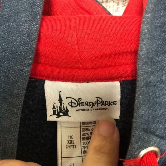 Disney Park Jacket Unisex XL Blue 2018 Embroidered Double Sided Coat Full Zip - Picture 10 of 13